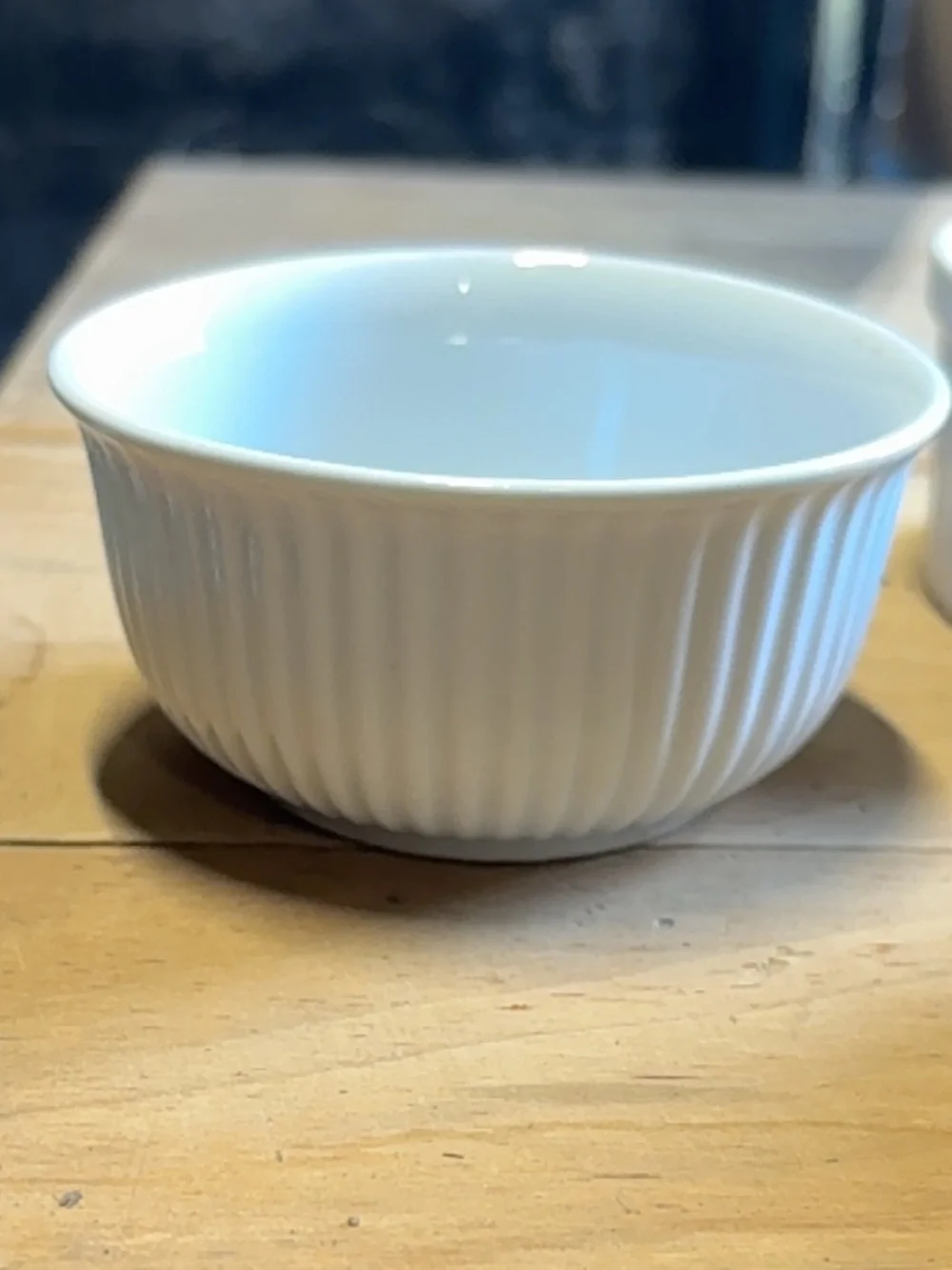 Vintage Pier 1 White Ceramic Ramekin Set of 6
